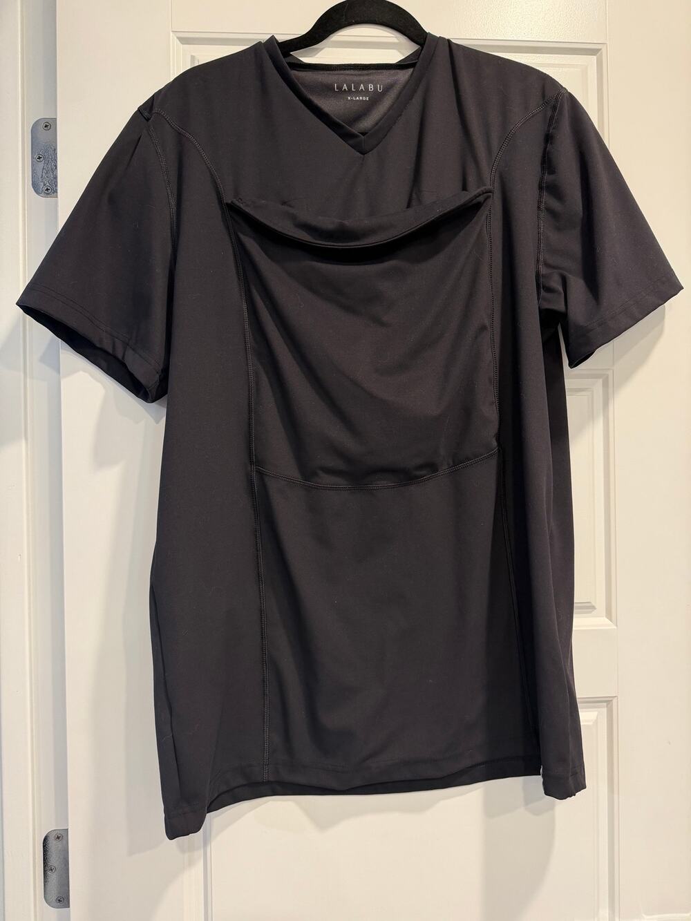 LALABU Dad Shirt V Neck Athletic Tee Mens XL Soft Snug Father Bonding Super Soft